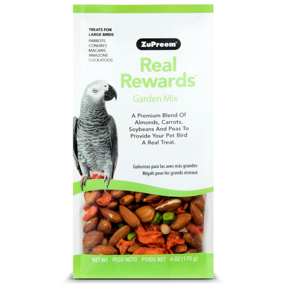 Zupreem Real Rewards Garden Mix Treats Large Dry Bird Food 6oz