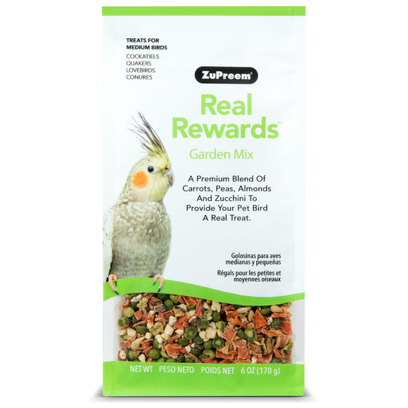 ZuPreem Real Rewards Garden Mix Treats for Medium Birds 6oz