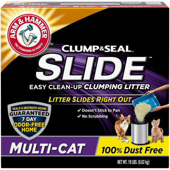 Arm & Hammer Slide Easy Clean Up Multi-Cat Clumping Litter - 19lbs
