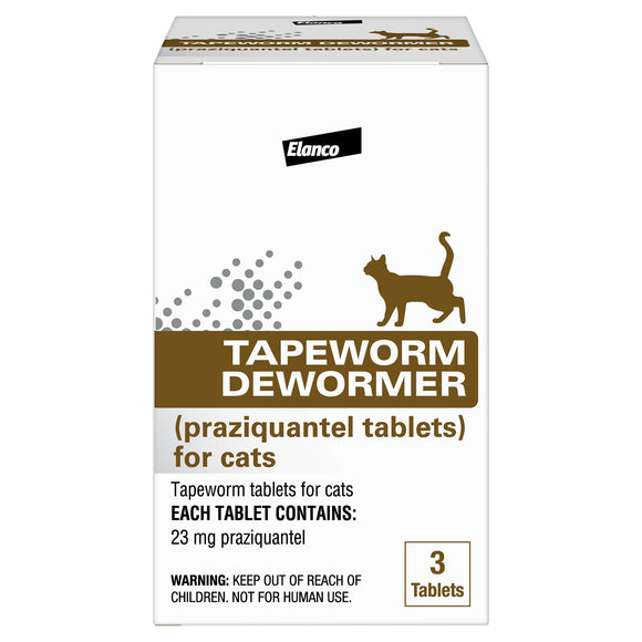 Elanco Tapeworm Dewormer for Cats and Kittens  3 Tablets