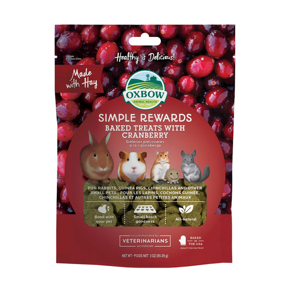 Oxbow® Simple Rewards Baked Treats with Cranberry 2 Oz