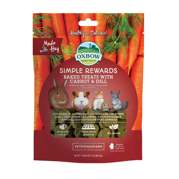 Oxbow Simple Rewards Baked with Carrot & Dill Small Animal Treats  2 Oz