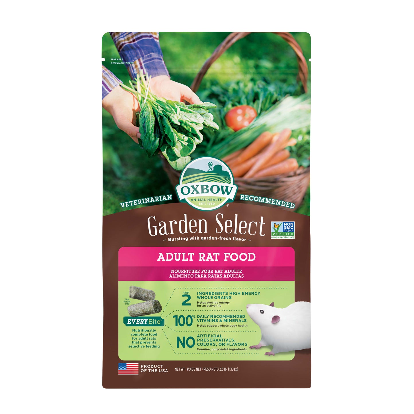 Oxbow® Garden Select Adult Rat Food 2.5 Lbs
