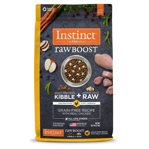 Instinct Raw Boost Grain-Free Recipe with Real Chicken Natural Dry Dog Food by Nature s Variety  10 lb. Bag