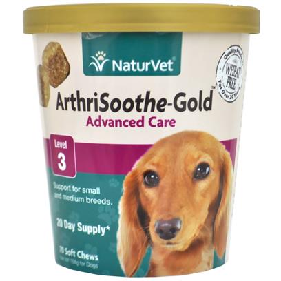 NaturVet ArthriSoothe-GOLD Level 3 Advaned Joint Care for Dogs & Cats 70 Soft Chews