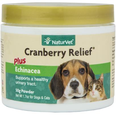 NaturVet Cranberry Relief + Echinacea Urinary Tract & Immune Support for Dogs & Cats, 50 grams
