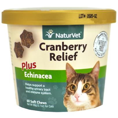 NaturVet 79903648 Cranberry Relief & Echinacea 60 Count Cat Soft Chew Cup