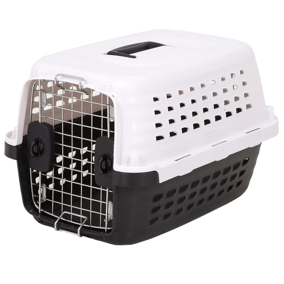 Petmate Compass Kennel  19inch Length  Up to 10lbs  White and Black