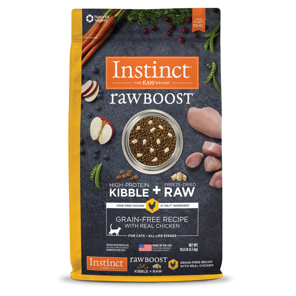 Instinct Raw Boost Grain-Free Recipe with Real Chicken Natural Dry Cat Food by Nature s Variety  10 lb. Bag
