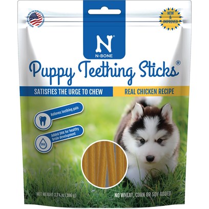 N-Bone Puppy Teething Dental Pet Dog Puppies Chew Treats Chicken Flavor 3.74 oz
