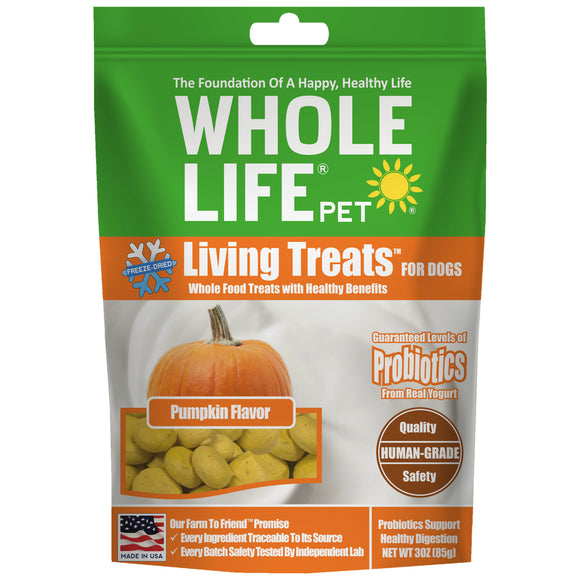 Whole Life Living Digestive Pumpkin Blend Dog Treats 3oz