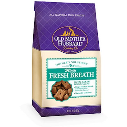 Old Mother Hubbard Mother s Solutions Minty Fresh Breath Crunchy Natural Dog Treats  20-Ounce Bag