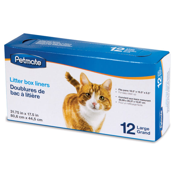 Petmate  Cat Litter Box Liners  Large  12 count