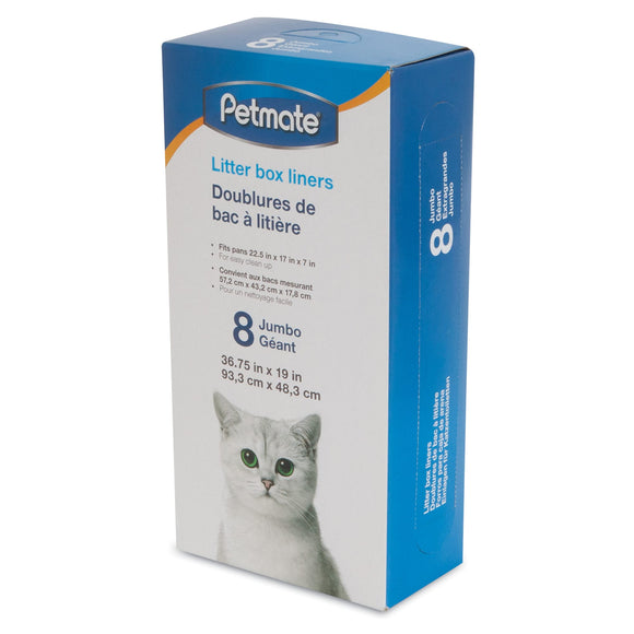 Petmate  Cat Litter Box Liners  Jumbo  8 count