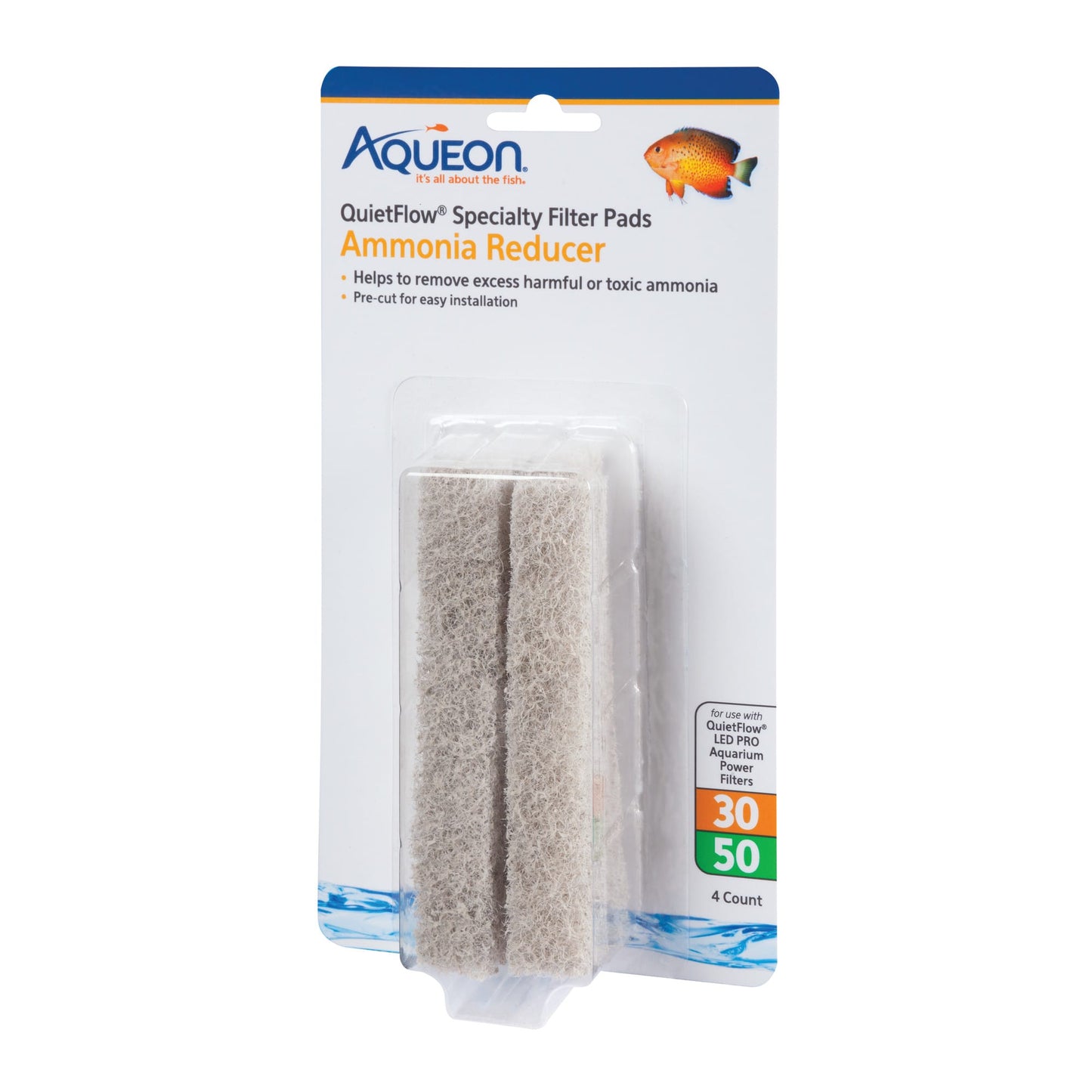 Aqueon Replacement Specialty Filter Pads Ammonia Reducer 30/50