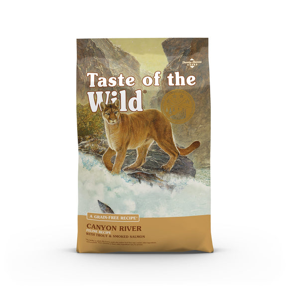 Taste of the Wild Grain-Free Trout & Smoked Salmon Canyon River Dry Cat Food, 5 lb