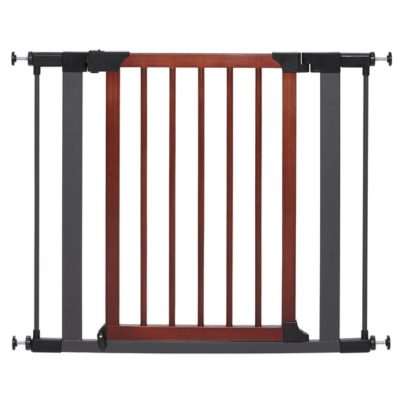 Mid West® Steel Pet Gate with Decorative Wood Door 29 Inch