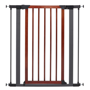 Mid West® Tall Steel Pet Gate with Decorative Wood Door 39 Inch