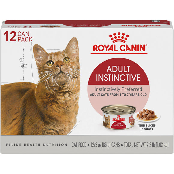 Royal Canin Adult Instinctive Thin Slices in Gravy Wet Cat Food, 3 oz. Cans