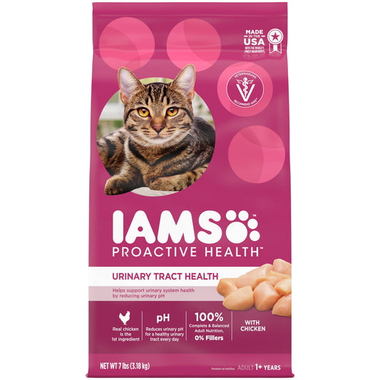 IAMS PROACTIVE HEALTH Adult Urinary Tract Health Dry Cat Food with Chicken  7 lb. Bag