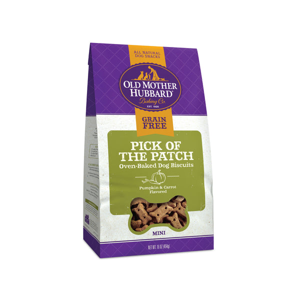 Old Mother Hubbard Pick Of The Patch Grain Free Biscuits Baked Dog Treats  Mini  16 Ounce Bag