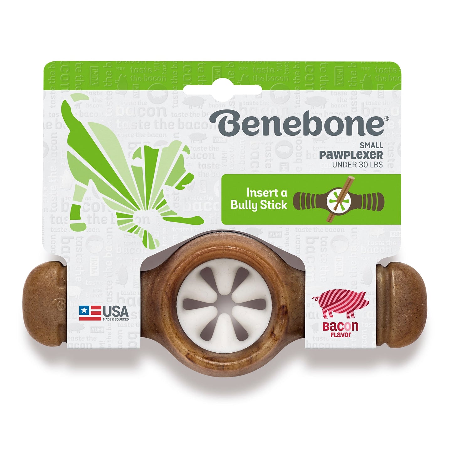 Benebone Small Bacon Pawplexer Dog Chew Toy