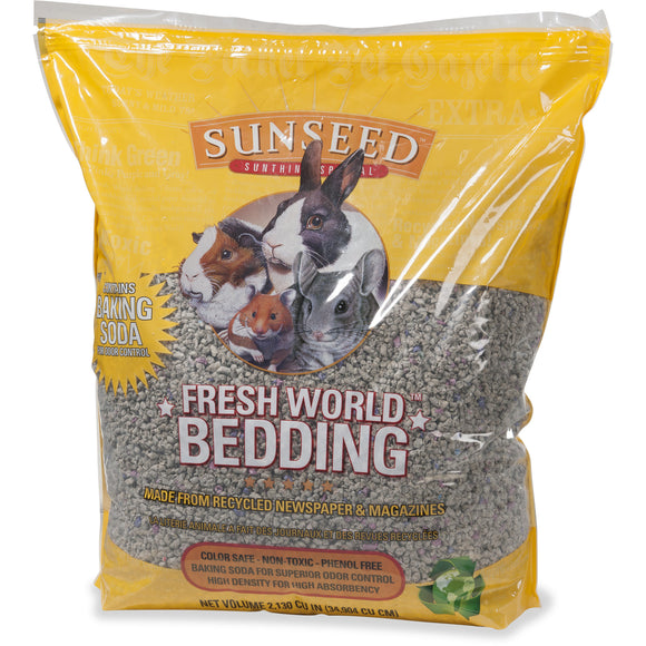 Sunseed Company-Fresh World Small Animal Bedding- Gray Fleck 2130 Ci