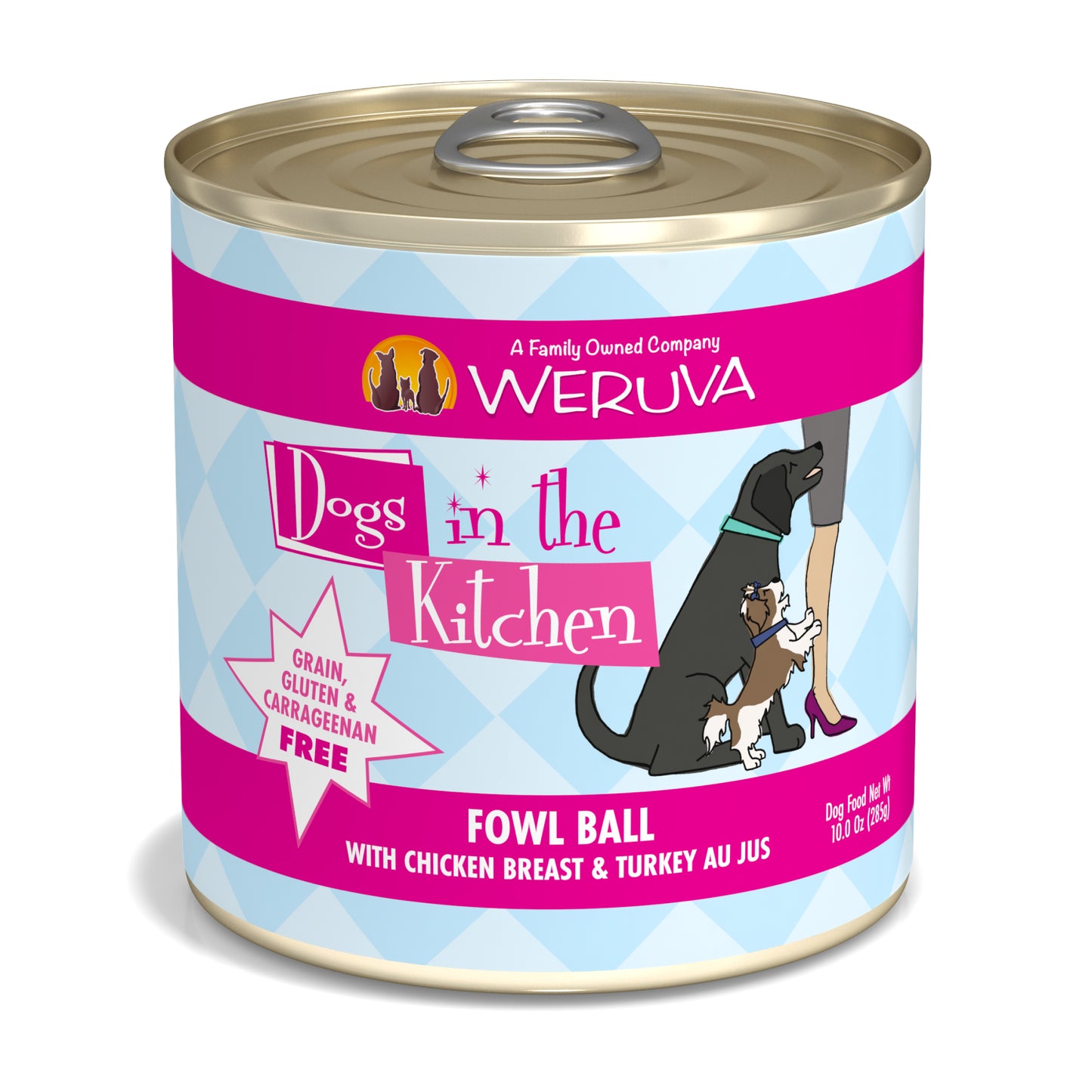 Weruva Dogs in the Kitchen 10oz Can Dog food Fowl Ball with Chicken Breast & Turkey