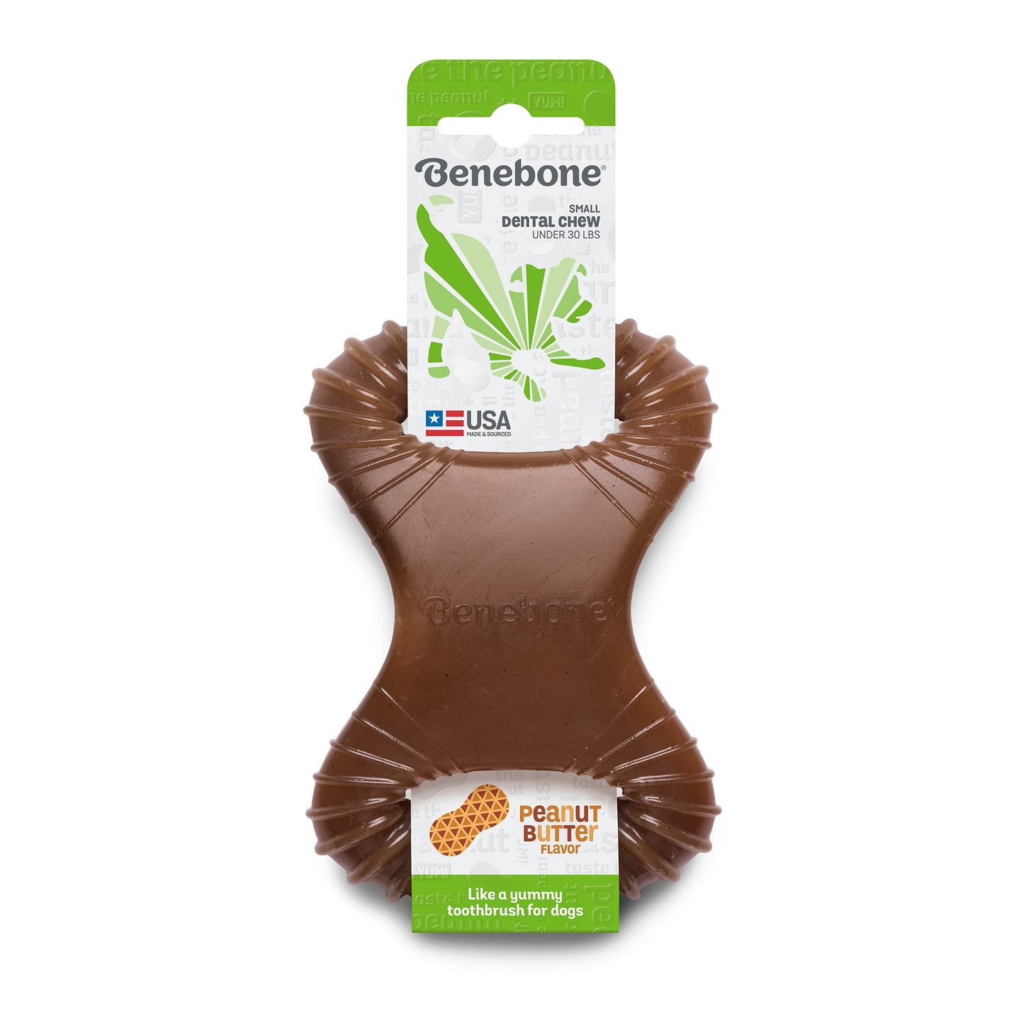Benebone Small Peanut Butter Dental Dog Chew Toy