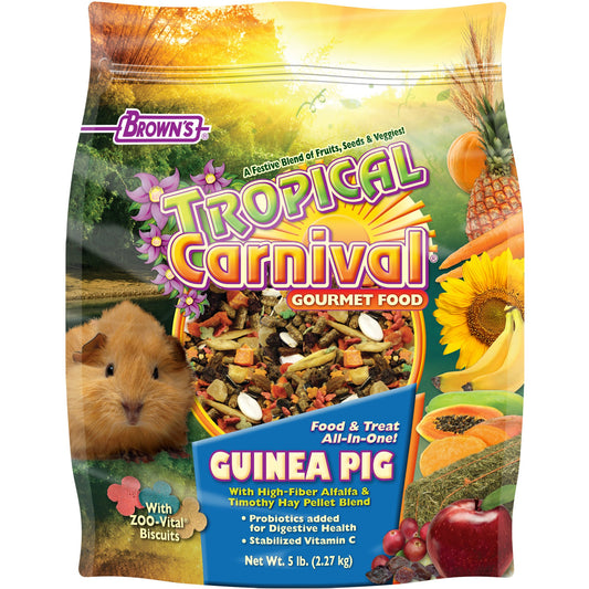 Brown's Tropical Carnival Guinea Pig Small Animal Food 5lb