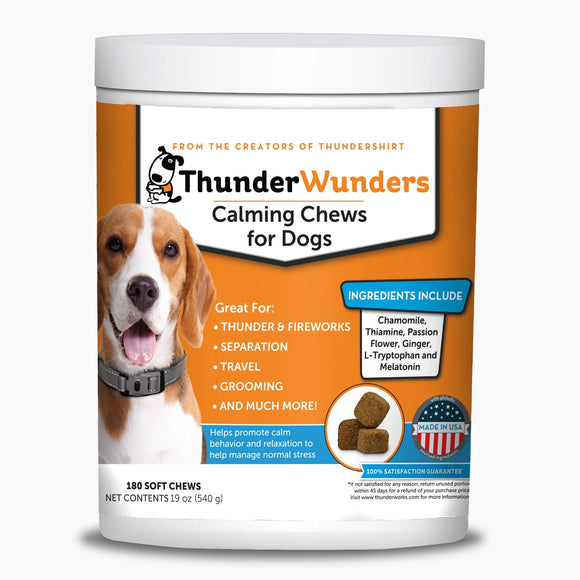 ThunderWunders Calming Chews for Dogs  180 Soft Chews