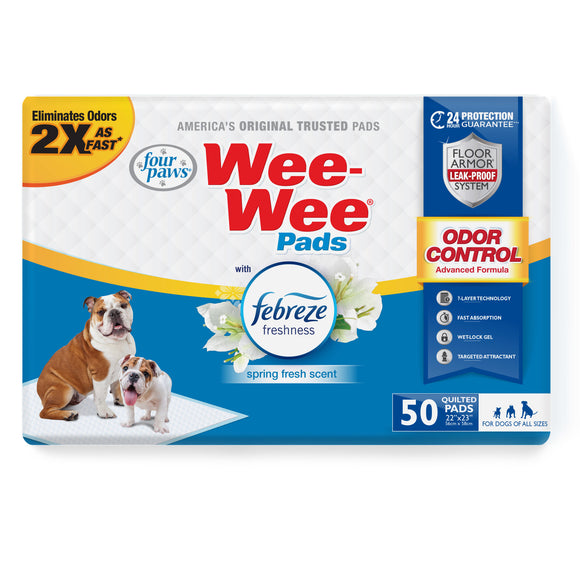 Four Paws Wee-Wee Odor Control Pads with Febreze Freshness 22 in x 23 in