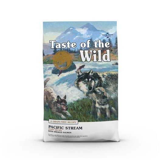 Taste of the Wild Grain-Free Puppy Smoked Salmon Pacific Stream Dry Dog Food, 14 lb
