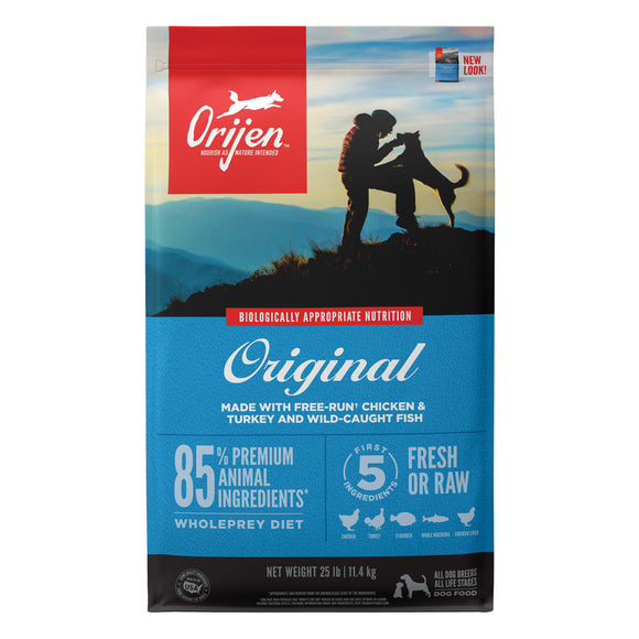 Orijen Original Biologically Appropriate Grain-Free Chicken  Turkey & Fish Dry Dog Food  25 lb
