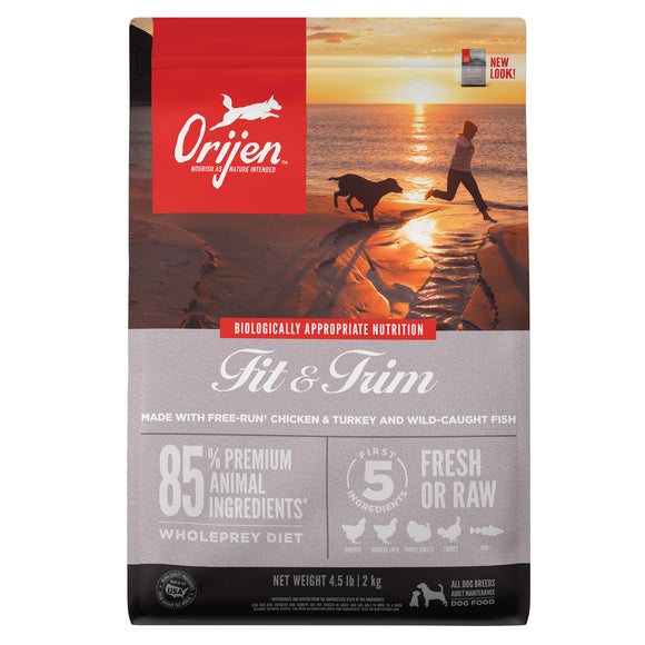 Orijen Fit & Trim Biologically Appropriate Grain-Free Dry Dog Food, 4.5 lb