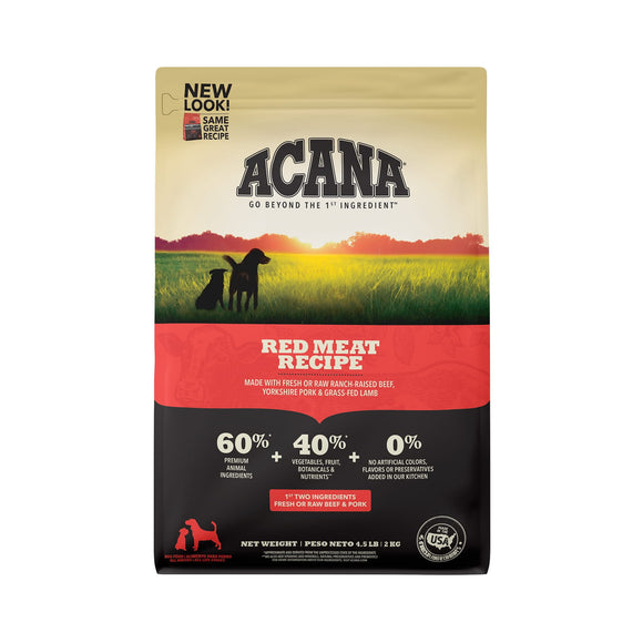 ACANA Heritage Red Meat Formula Dry Dog Food, 4.5 Lb