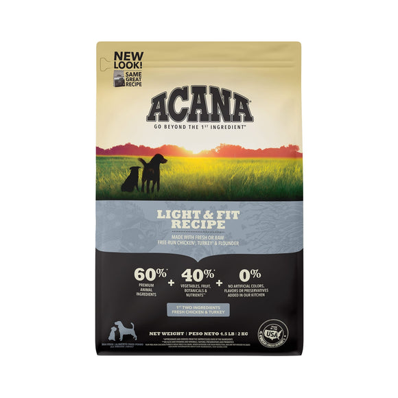 ACANA Heritage Grain-Free Light and Fit Feast Dry Dog Food, 4.5 Lb