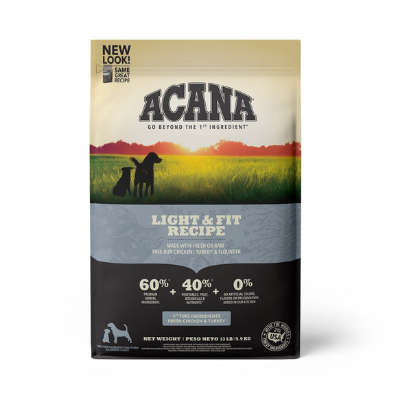 Acana Heritage Grain-Free Light and Fit Feast Dry Dog Food, 13 Lb