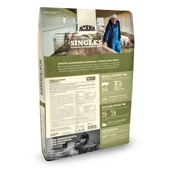 Acana Singles Grain-Free Pork & Squash Dry Dog Food, 25 lb