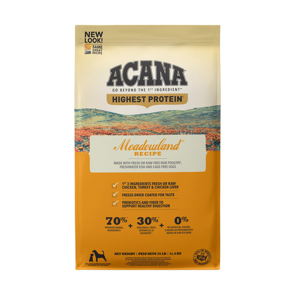 Acana Meadowland Dry dog food 25#