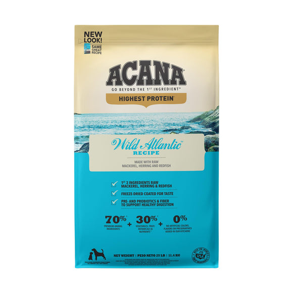 Acana Wild Atlantic Dry Dog Food 25#