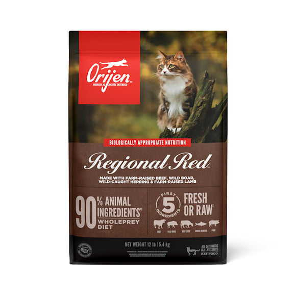 Orijen Regional Red Grain-Free Biologically Appropriate Red Meat & Fish Dry Cat Food  12 lb