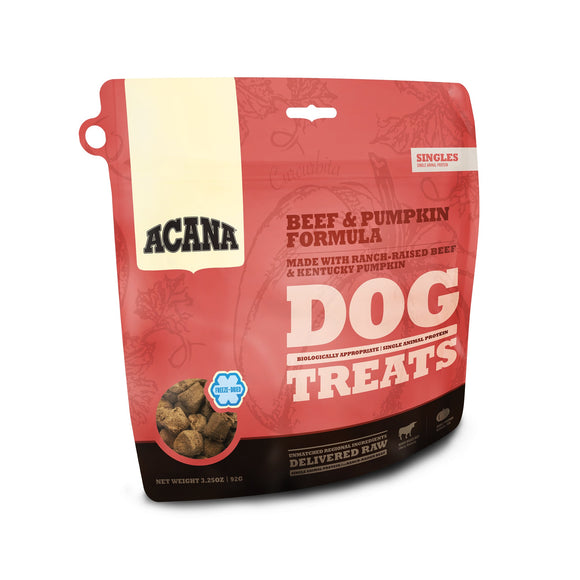 ACANA Singles Freeze-Dried Beef and Pumpkin Dog Treats, 3.25 oz.