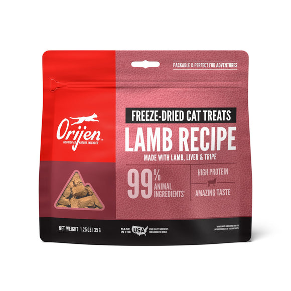 Orijen Grass Fed Lamb  Liver & Tripe Flavor Dehydrated & Freeze-Dried Treat for Cat  1.25 oz.