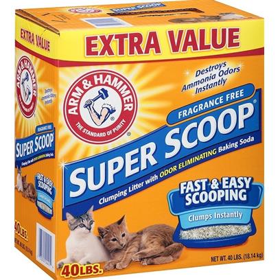 Arm Hammer Super Scoop Fragrance Free Clumping Clay Cat Litter  14lb