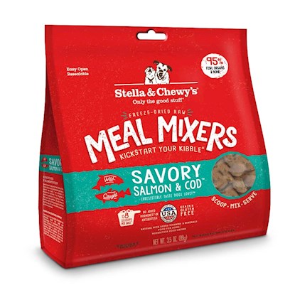Stella & Chewy's Meal Mixers Savory Salmon & Cod Grain-Free Dry Dog Food Topper, 9 oz.