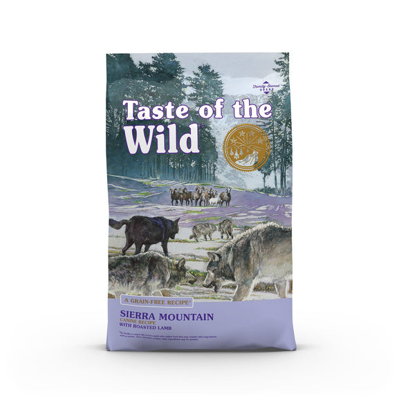 Taste of the Wild Sierra Mountain Grain-Free Roasted Lamb Dry Dog Food, 28 lbs.