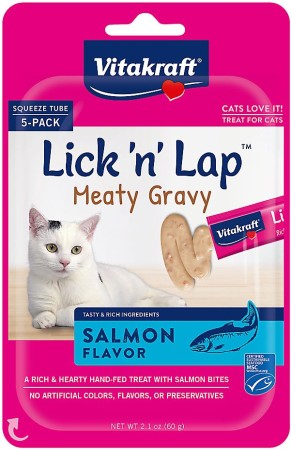 Vitakraft Lick n Lap Meaty Gravy Salmon Flavor Cat Treat 2.8oz