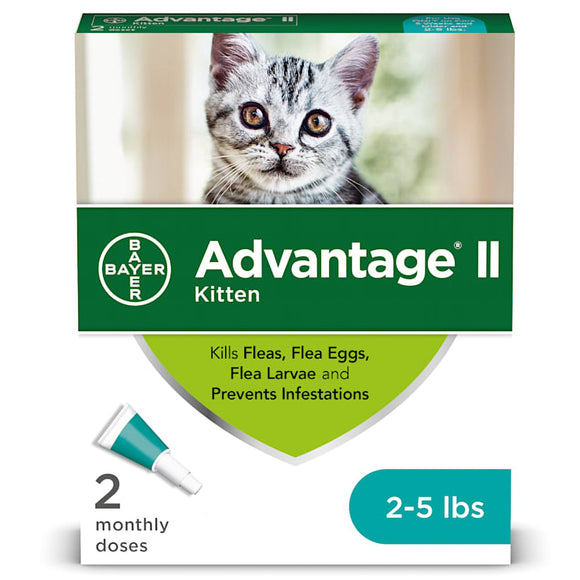 Advantage II Flea Prevention for Kittens  2 Monthly Treatments