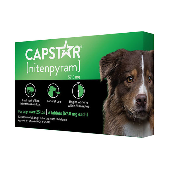 Capstar (nitenpyram) Oral Flea Treatment for Large Dogs 6ct Tablets